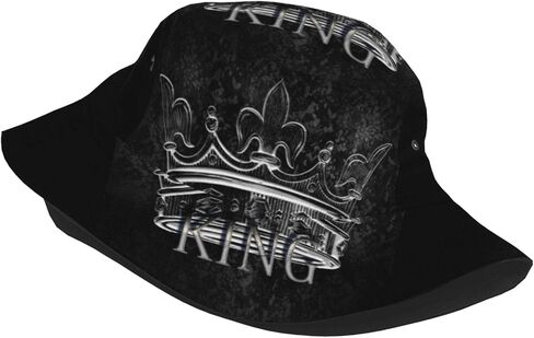 King Bucket Hat Mens Fisherman Hat King Sun Hats Cool Caps for Women Men Outdoor in Kuwait