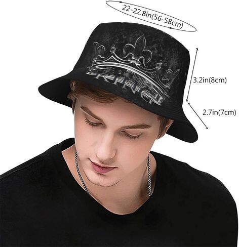 King Bucket Hat Mens Fisherman Hat King Sun Hats Cool Caps for Women Men Outdoor in Kuwait