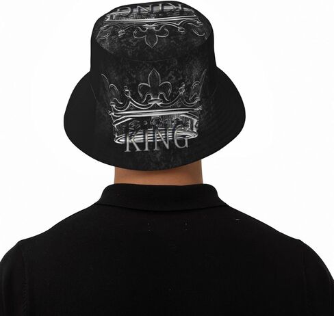 King Bucket Hat Mens Fisherman Hat King Sun Hats Cool Caps for Women Men Outdoor in Kuwait