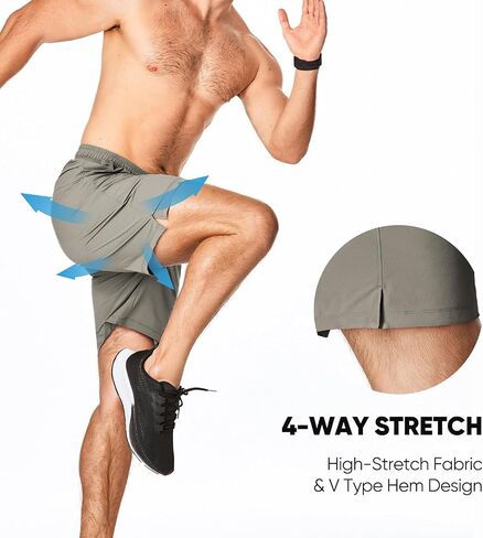 JMIERR Men's Shorts Running Athletic Shorts Waterproof Quick Dry 7" Gym Workout Breathable Shorts in Saudi Arabia