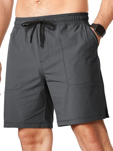 JMIERR Men's Shorts Running Athletic Shorts Waterproof Quick Dry 7" Gym Workout Breathable Shorts in Saudi Arabia