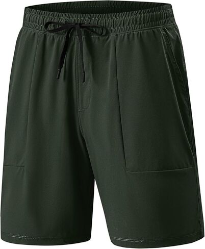 JMIERR Men's Shorts Running Athletic Shorts Waterproof Quick Dry 7" Gym Workout Breathable Shorts in Kuwait