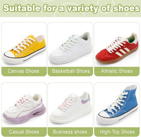 YJRVFINE Round Thick Rope Shoelaces: Twisted Shoestrings Sneakers Colored Shoe Lace - 2 Pair in Saudi Arabia