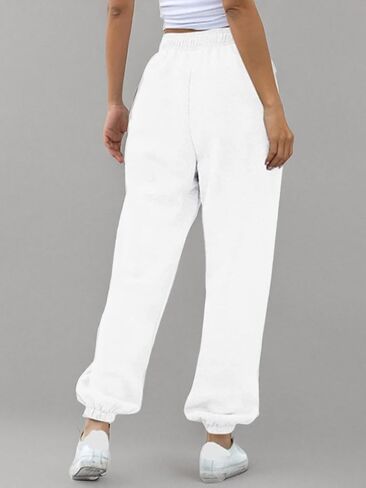 Sweatpants for Teen Girls Baggy High Waisted Cinch Bottom Sweatpants Yoga Workout Joggers Cute Sweats Pants with Pockets in Kuwait
