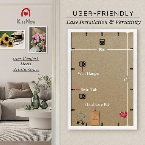 5x7 Picture Frame 2 Pack, White Solid Wood Gallery Photo Frame, Wall Hanging or Tabletop Diaplay in Saudi Arabia