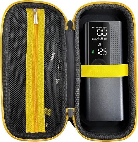 حقيبة حقيبة متوافقة مع ضاغط الهواء المحمول، منفاخ إطارات ضاغط الهواء 120 رطل لكل بوصة مربعة، حامل تخزين نفخ الإطارات المحمول لكابل USB، بيت الهواء، الموصل والملحقات (الجراب فقط) in Kuwait