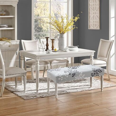 Dining Room Bench Covers, PU Leather Waterproof Upholstered Bench Slipcover, Removable Washable Bench Seat Protectors for Living Room, Bedroom, Kitchen(PU Coffee) in Kuwait