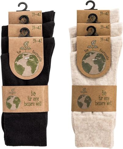 Leo Design 6 Pair Organic Cotton Dress Socks Seamless Socks Men & Women, Soft in Saudi Arabia