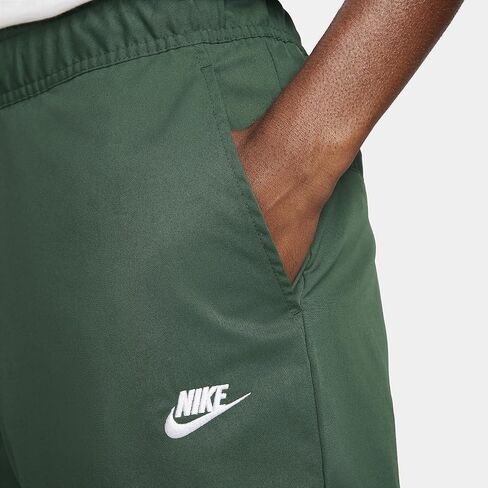 Nike Club Men's Woven Tapered Leg Pants (DX0623-323, Fir/White) in Saudi Arabia
