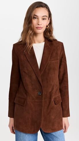 Madewell Women's The Kline Blazer Suede in Saudi Arabia