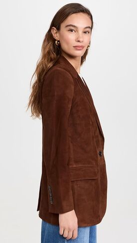 Madewell Women's The Kline Blazer Suede in Saudi Arabia