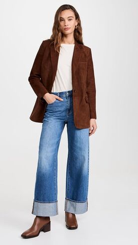 Madewell Women's The Kline Blazer Suede in Saudi Arabia