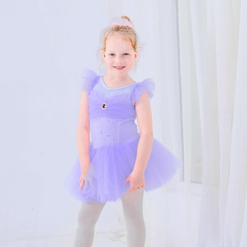 BAOHULU Ballet Leotards for Girls Toddler Dance Outfit Tutu Skirt Activewear B315_BlackOrange_L in Saudi Arabia