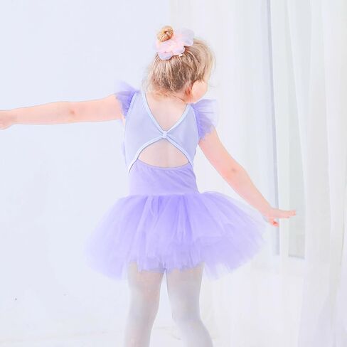 BAOHULU Ballet Leotards for Girls Toddler Dance Outfit Tutu Skirt Activewear B315_BlackOrange_L in Saudi Arabia