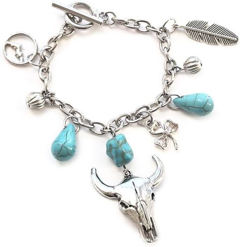 Vintage Turquoise Bangle Bracelet Western Bracelet Bohemian Silver Plated Simple Oval Geometric Beaded Stackable Bracelets for Women Trendy Jewelry Gifts in Kuwait