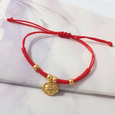 2025 New Year of Snake Red String Braided Bracelet Handwoven Adjustable 12 Zodiac Animal Snake Charm Bracelet Lucky Chinese Feng Shui Protection Rope Bracelets for Women New Year Jewelry Gifts in Saudi Arabia