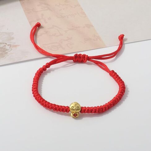 2025 New Year of Snake Red String Braided Bracelet Handwoven Adjustable 12 Zodiac Animal Snake Charm Bracelet Lucky Chinese Feng Shui Protection Rope Bracelets for Women New Year Jewelry Gifts in Saudi Arabia