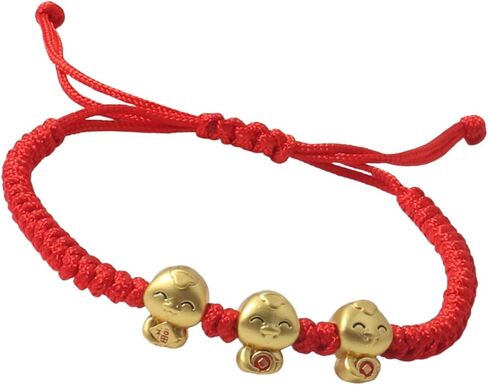 2025 New Year of Snake Red String Braided Bracelet Handwoven Adjustable 12 Zodiac Animal Snake Charm Bracelet Lucky Chinese Feng Shui Protection Rope Bracelets for Women New Year Jewelry Gifts in Saudi Arabia