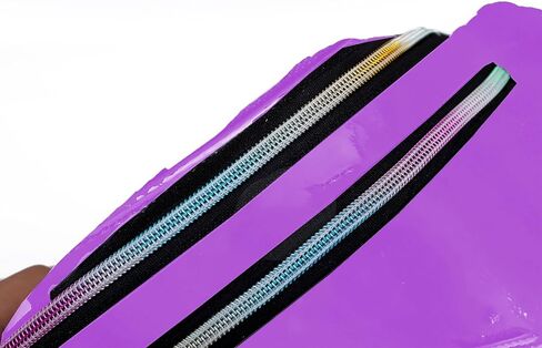 Metallic Color Holographic Fanny Pack Shiny Waist Packs Waterproof Belt Bag with Adjustable Belt for Women Men (Black) in Saudi Arabia
