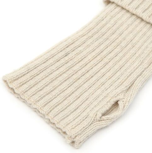 UNDERCONTROL Gold Brass Label Cashmere Blend Soft Warm Knit Touch Screen Fingerless Generous Long Gloves Korea Hand Warmer in Saudi Arabia