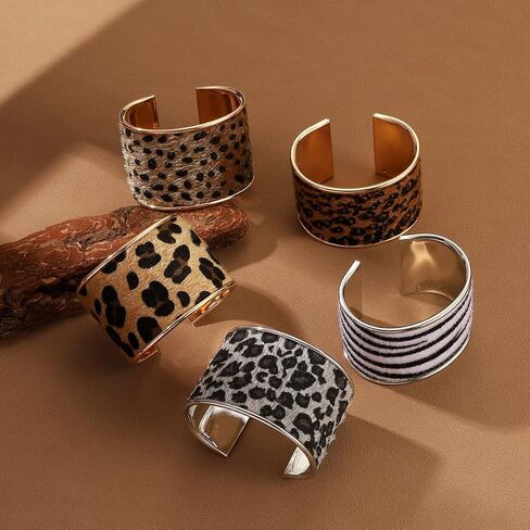 Wild Leopard Cuff Bracelet Gold Open Bangle Bracelets for Women Fashion Jewelry in Saudi Arabia