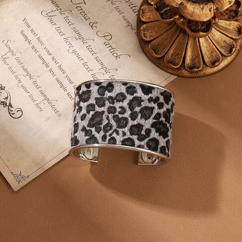 Wild Leopard Cuff Bracelet Gold Open Bangle Bracelets for Women Fashion Jewelry in Saudi Arabia