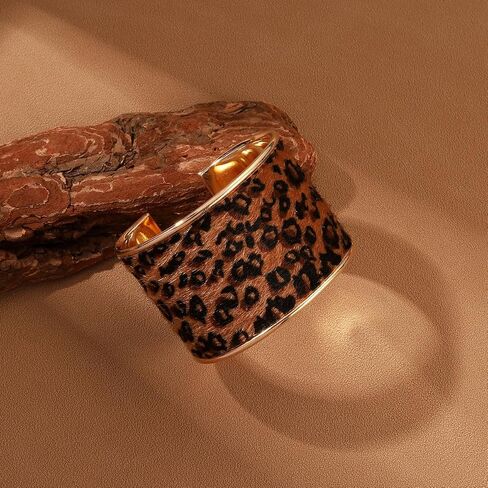 Wild Leopard Cuff Bracelet Gold Open Bangle Bracelets for Women Fashion Jewelry in Saudi Arabia