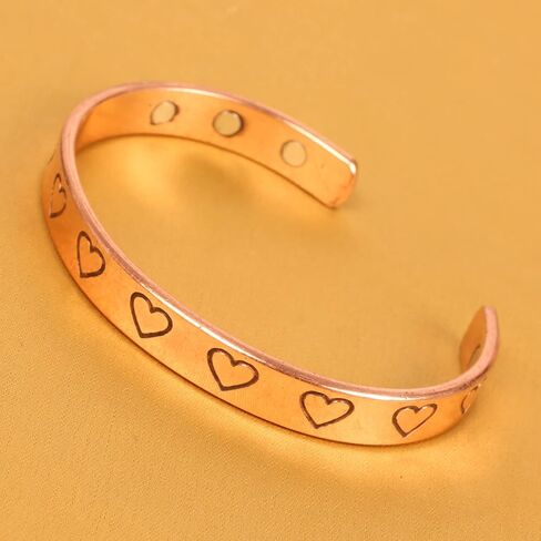 Touchstone Handcrafted Copper Bracelet Hand Forged with Solid and High Gauge Tibetan Style Engraved Cuff Jewelry For Women Men in Saudi Arabia