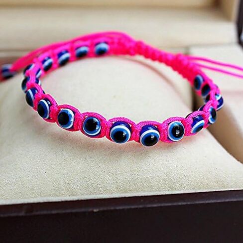 COLORFUL BLING 3/6 Pcs Set Evil Eye Bracelet 6 Color Braided Evil Eye Anklet Bracelets Nazar Amulet/Hamsa/Good Luck Bracelet Mal De Ojo Bracelets Indie/Y2k/Miraculous Jewelry Gifts for Women in Saudi Arabia