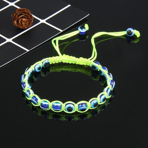 COLORFUL BLING 3/6 Pcs Set Evil Eye Bracelet 6 Color Braided Evil Eye Anklet Bracelets Nazar Amulet/Hamsa/Good Luck Bracelet Mal De Ojo Bracelets Indie/Y2k/Miraculous Jewelry Gifts for Women in Saudi Arabia