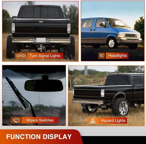 مفتاح إشارة الانعطاف Nilight متوافق مع 1992 1993 1994 1995 1996 1997 Ford F150 F250 F350 Aerostar F Super Duty 1992-1996 Ford Bronco 1992-1994 Ford F53 F59 مفتاح ممسحة الزجاج الأمامي in Saudi Arabia