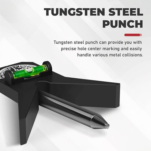2024 New Upgraded Pipe Center Finder Matte Black, Pipefitter Tools With Centering Head, Measure Pipe Diameter Over 1/2" & up With 4" Y-Type Base and Adjustable Dial Bubble Protractor in Saudi Arabia