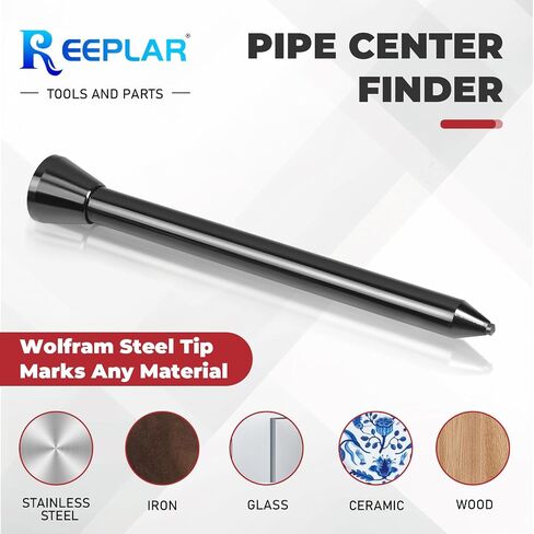 2024 New Upgraded Pipe Center Finder Matte Black, Pipefitter Tools With Centering Head, Measure Pipe Diameter Over 1/2" & up With 4" Y-Type Base and Adjustable Dial Bubble Protractor in Kuwait