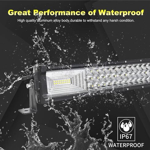 Willpower 52 Inch 675W LED Light Bar 12V 24V Spot Flood Combo Beam Driving Lights IP67 Waterproof Work Fog Lamps for 4X4 Offroad Truck Car SUV ATV Vehicle Boat Lighting with Wire Harness in Saudi Arabia
