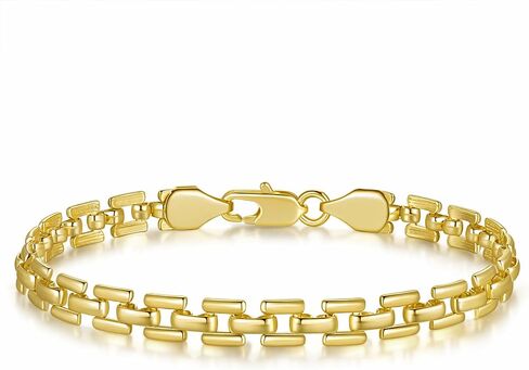 Gold Bracelet 14k Gold Bracelets for Women & Men Gold Bracelets for Women Non Tarnish Womens Gold Bracelets Jewelry Gifts 6.5'' 7'' 7.5'' 8'' 9'' in Saudi Arabia