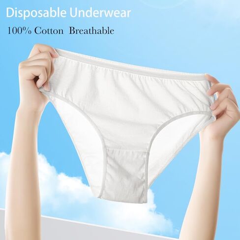 Women’s Disposable Underwear 100% Cotton Multicolor Morandi Colors Panties High Cut Briefs Travel/Emergency/Hospital (7pk) in Saudi Arabia