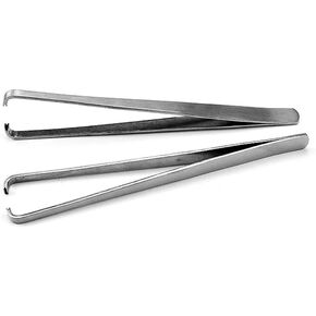 2 Pieces Watch Hands Remover Watch Repair Tweezer Stainless Steel Wristwatch Repair Tweezer for Home, Silver