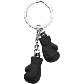 Boxer Glove Keychain Gifts for Men Boxing Lovers Boxing Coach Leader Mini Boxing Glove Keychain Black Car Keys Keychain