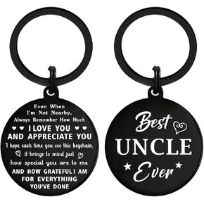 Best Uncle Gifts - Unique Uncle Keychain - Christmas Gifts for Uncle, Valentines Day Gifts for Uncle