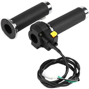 Acouto Throttle Hand Grips Throttle Control Handlebar Grip Kill Button Switch for 7/8" 22mm Handlebar Motorized Mini Bike Push Pocket Bike Quad Pocket