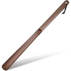 muso wood Wooden Shoe Horn, Walnut Shoe Horn Long Handle for Seniors, 23.6 Inches Shoehorn for Seniors and Pregnant Women
