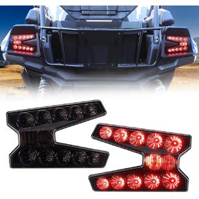 A & UTV PRO LED Tail Lights for Kawasaki KRX 1000 2020-2024 2025, Rear Brake Taillights Stop Lamps for Kawasaki KRX4 1000 2020-2024 2025 Assembly Accessories, Replace OEM # 23024-0005, Smoked, 2PCS