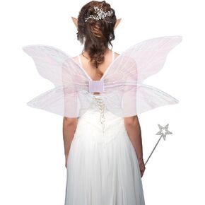 Fairy Wings Costume for Women Girls, Sparkling Butterfly Fairy Wings for Adults Halloween Costume for Dress Up