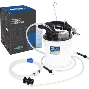 FIRSTINFO A1152US 2nd Generation Vacuum Brake Bleeder Includes 4.9 ft Long Silicone Bleeding Hose with One-Way Check Valve + Oil Stopper Valve