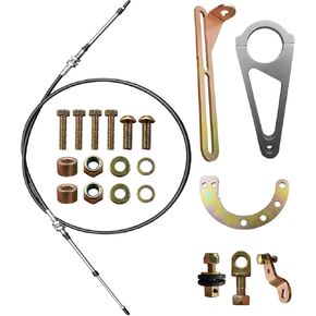 2" Column Adjustable Cable Shift Linkage Kit Replace ACA-1804 Fit For GM TH350 TH400 700R4 TH200 2004R 4L80E Transmissions, Short Selector Shaft Only