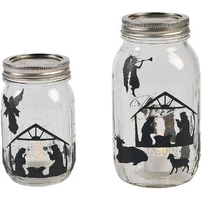 Nativity Mason Jar Decal - Crafts for Kids and Fun Home Activities