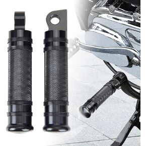 Goldfire Pair Billet CNC Aluminum Motorcycle Foot Pegs Male Mount Footpegs Footrest Compatible with Harley Dyna, Sportster, Forty Eight
