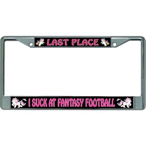 I Suck at Fantasy Football #4 Chrome License Plate Frame