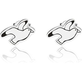CENWA Tiny Seagull Bird Stud Earrings Nautical Seagulls Studs Wild Birds Jewelry