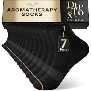 Crew Cotton Socks for Men & Women, Athletic Ankle Socks with Arch Support, Aromatic Scent, Ideal for Hiking & Running